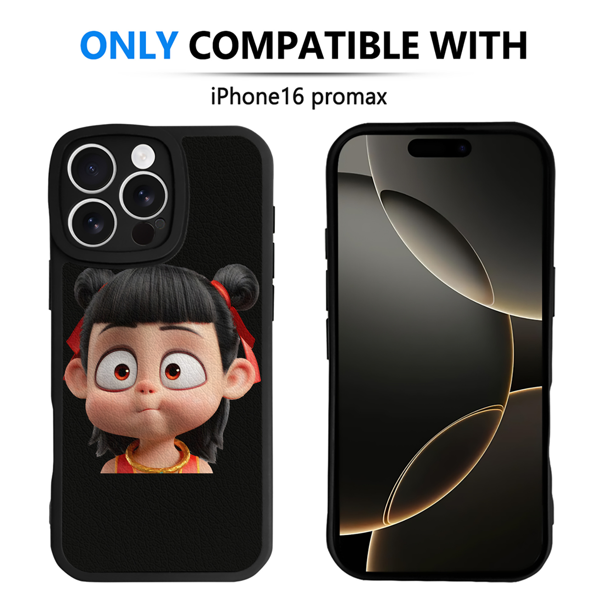 （画像用） Ne Zha 2 ナタ 魔童の大暴れ 【iPhone 16シリーズ対応】シリコンスマホケース（レザー調） 材質：シリコン